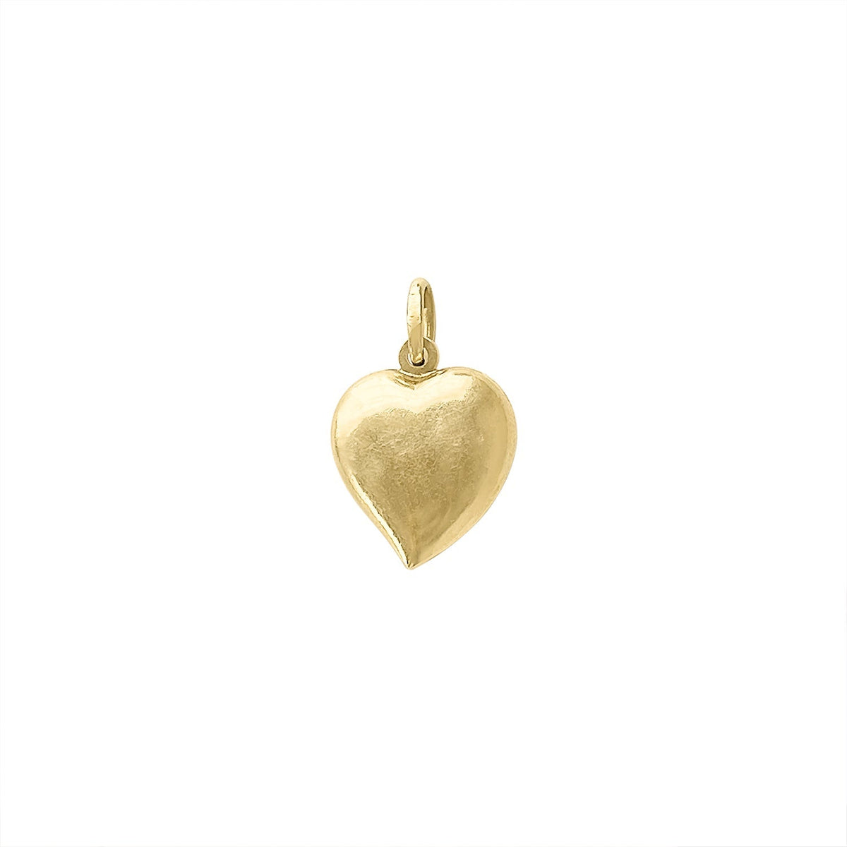 Vintage Small Curved Puffy Heart Charm by Fewer Finer