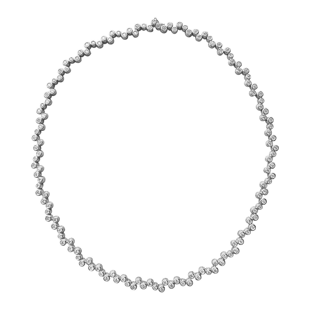 Vintage Dancing Diamond Tennis Necklace by Fewer Finer