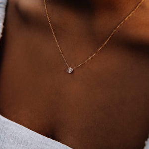 SOLD Vintage Diamond Solitaire Necklace