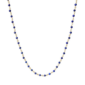 Navy Blue Lapis Necklace by Fewer Finer