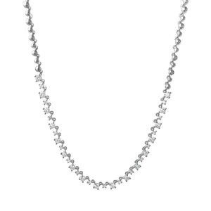 White Gold One Third Diamond Tennis Necklace by Fewer Finer
