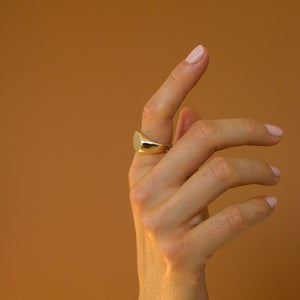 Oval Signet Ring for Women