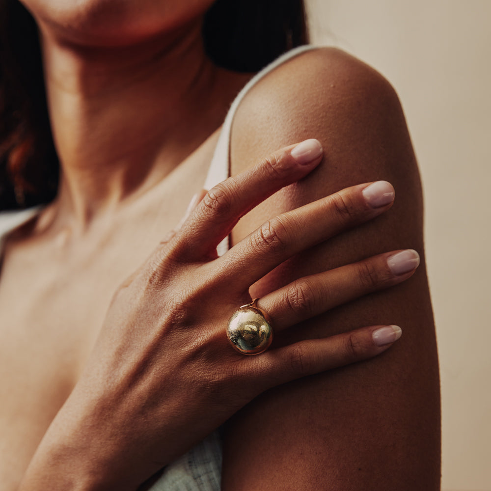Vintage 14k Big Ball Cocktail Ring