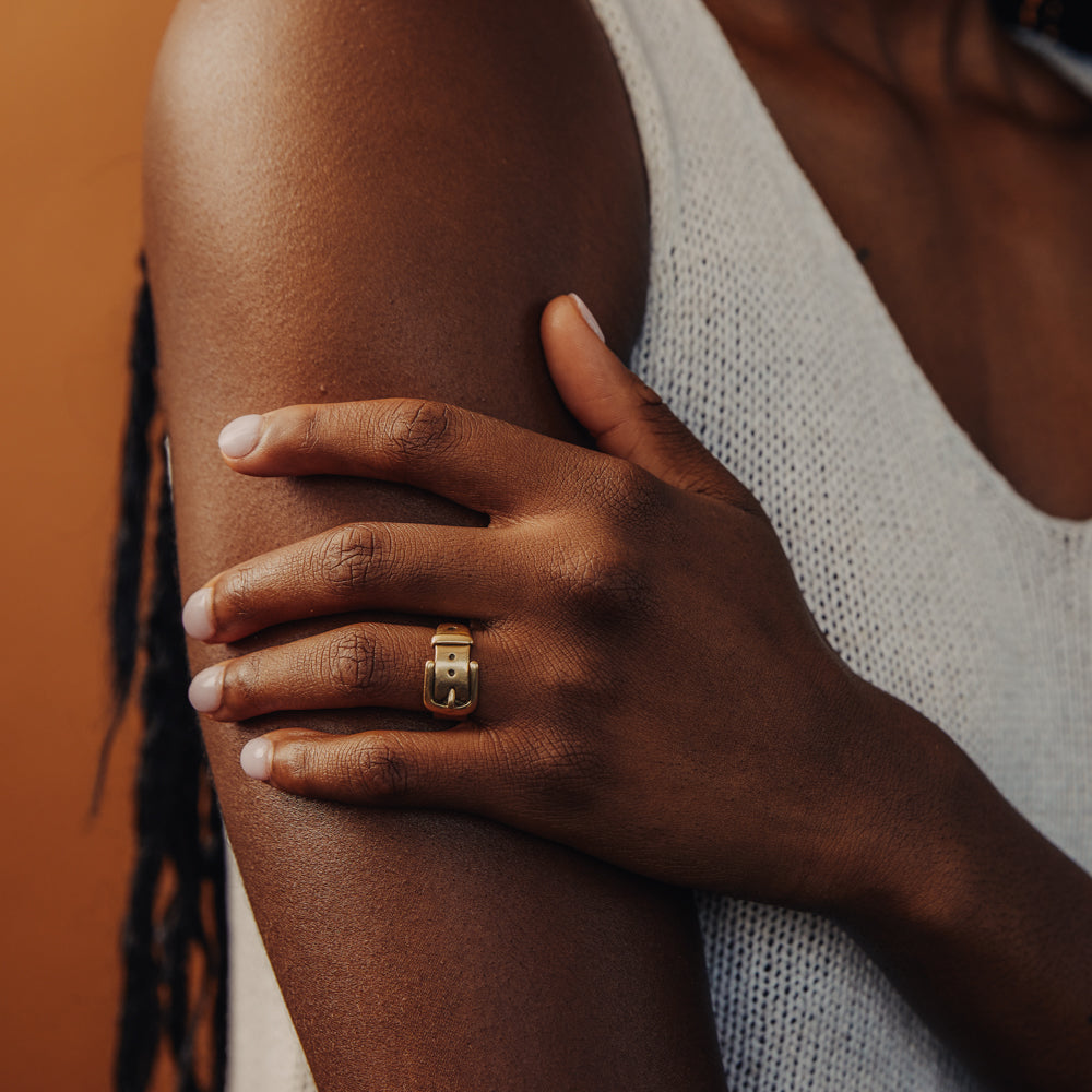 Vintage Buckle Ring for Women