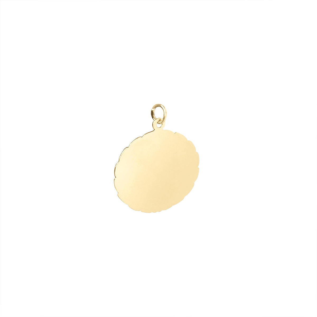 Vintage Large Scalloped Edge Charm by Fewer Finer