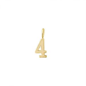 14k gold Simple Number Charms