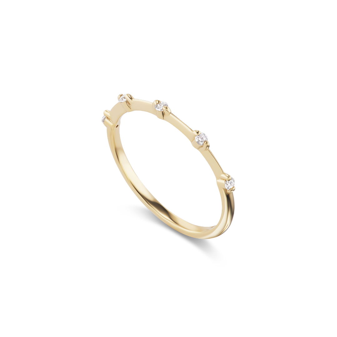 thin gold ring with diamonds, 14k gold ring, 14 karat gold ring, diamond ring, gold ring, diamond gold ring 