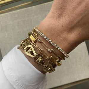 Vintage 5 Carats Tennis Bracelet Stacked