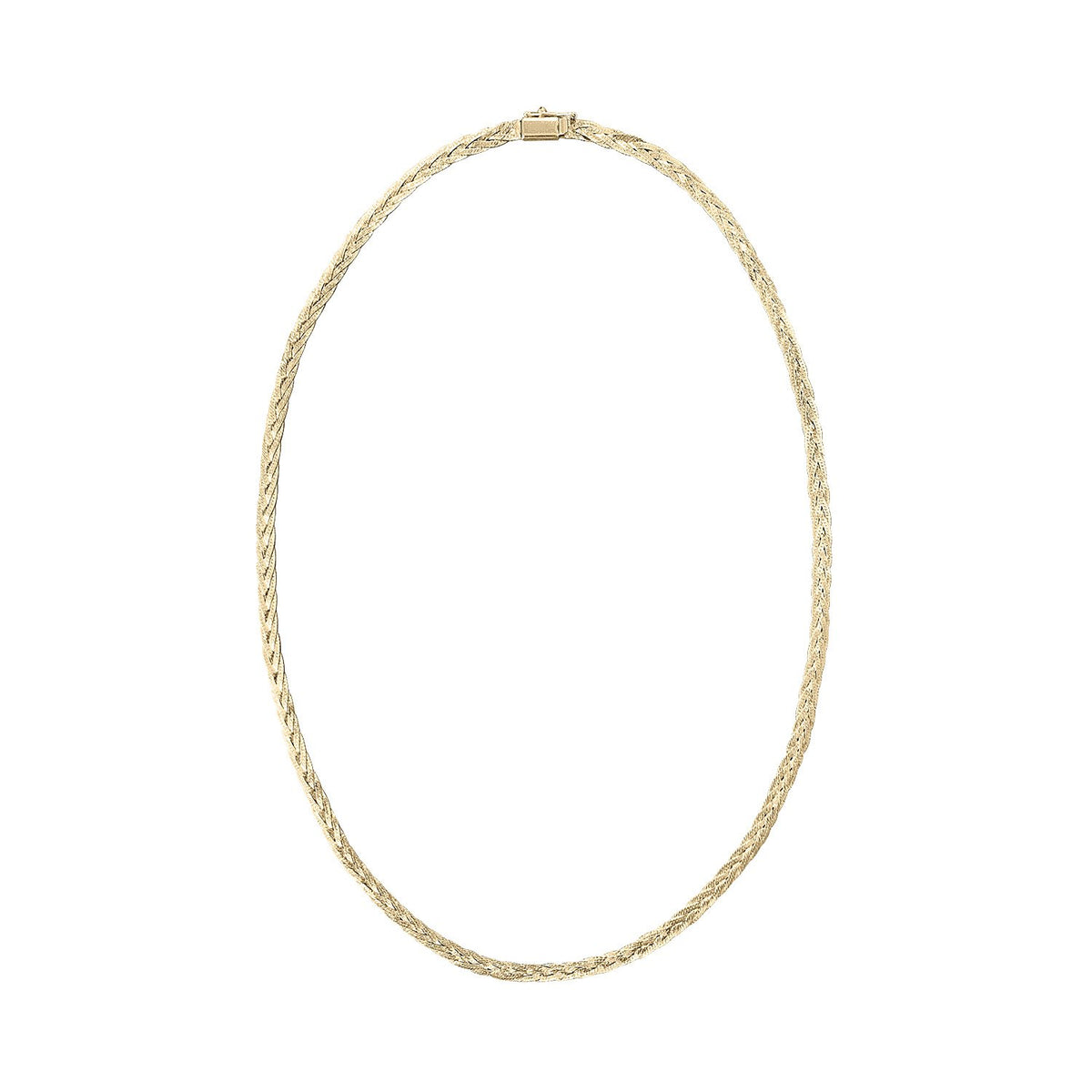 Vintage Braided Herringbone Necklace by Fewer Finer