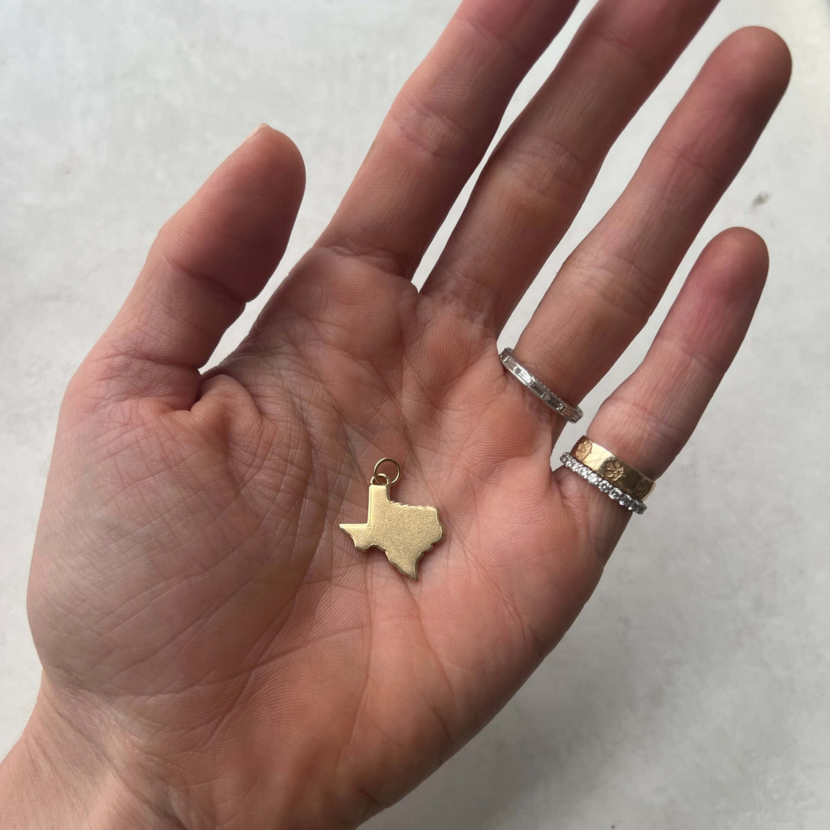 14k gold Vintage State of Texas Charm