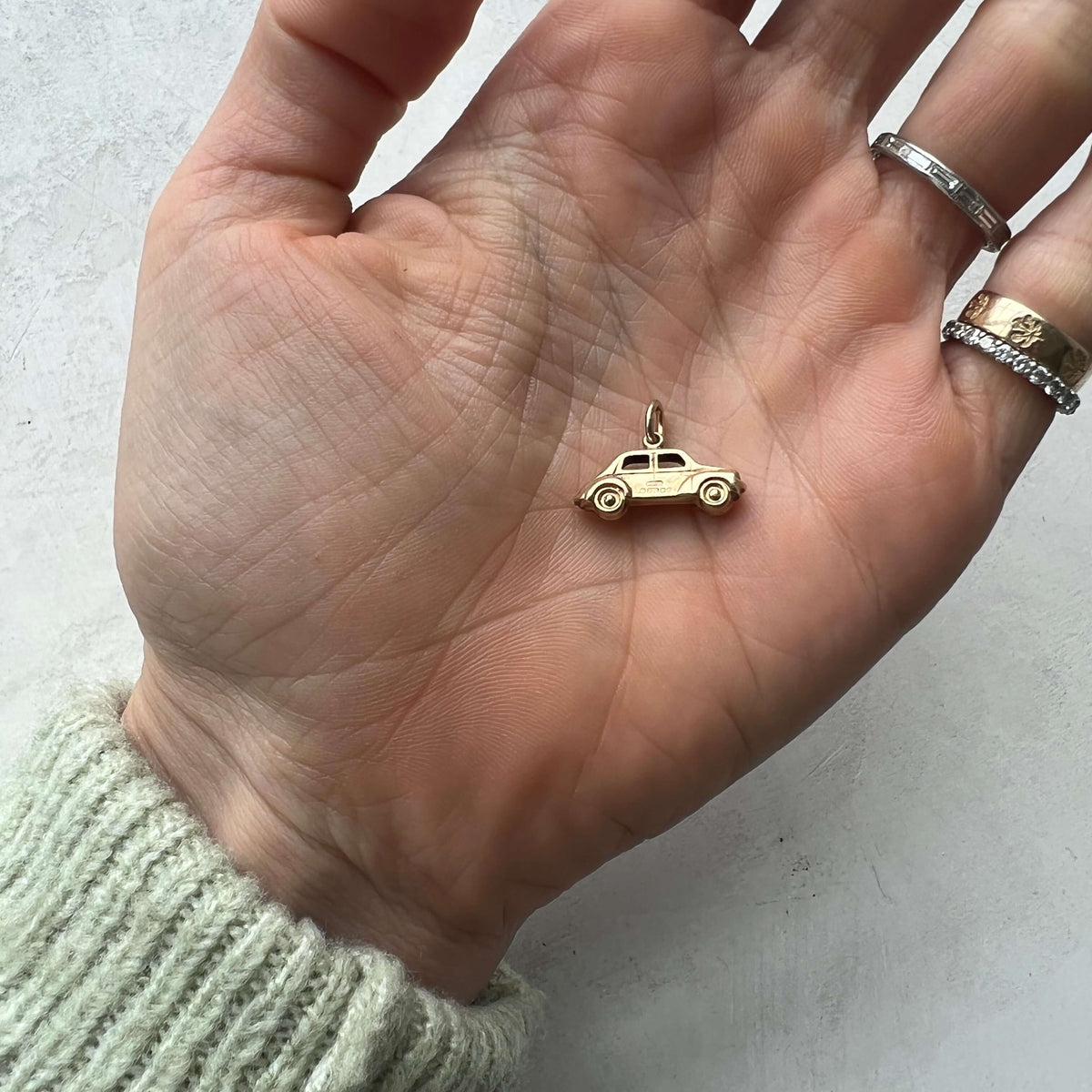 14k Gold Vintage Car Charm 