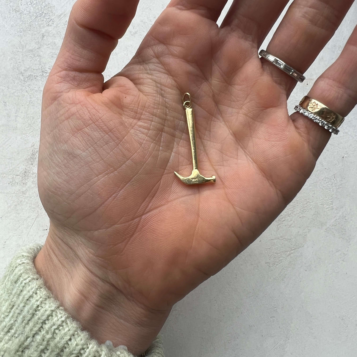 Gold Vintage Hammer Charm