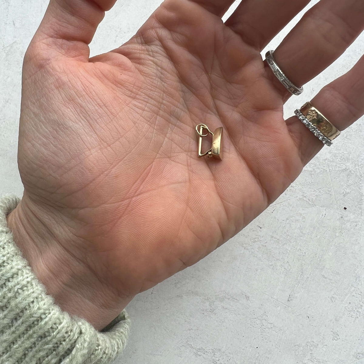 Gold Vintage Iron Charm
