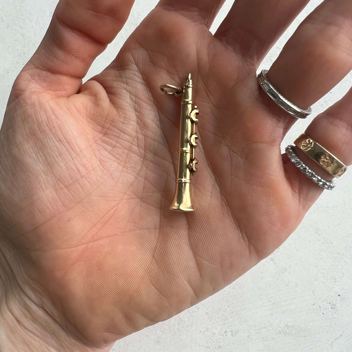 Vintage Clarinet Charm for Women