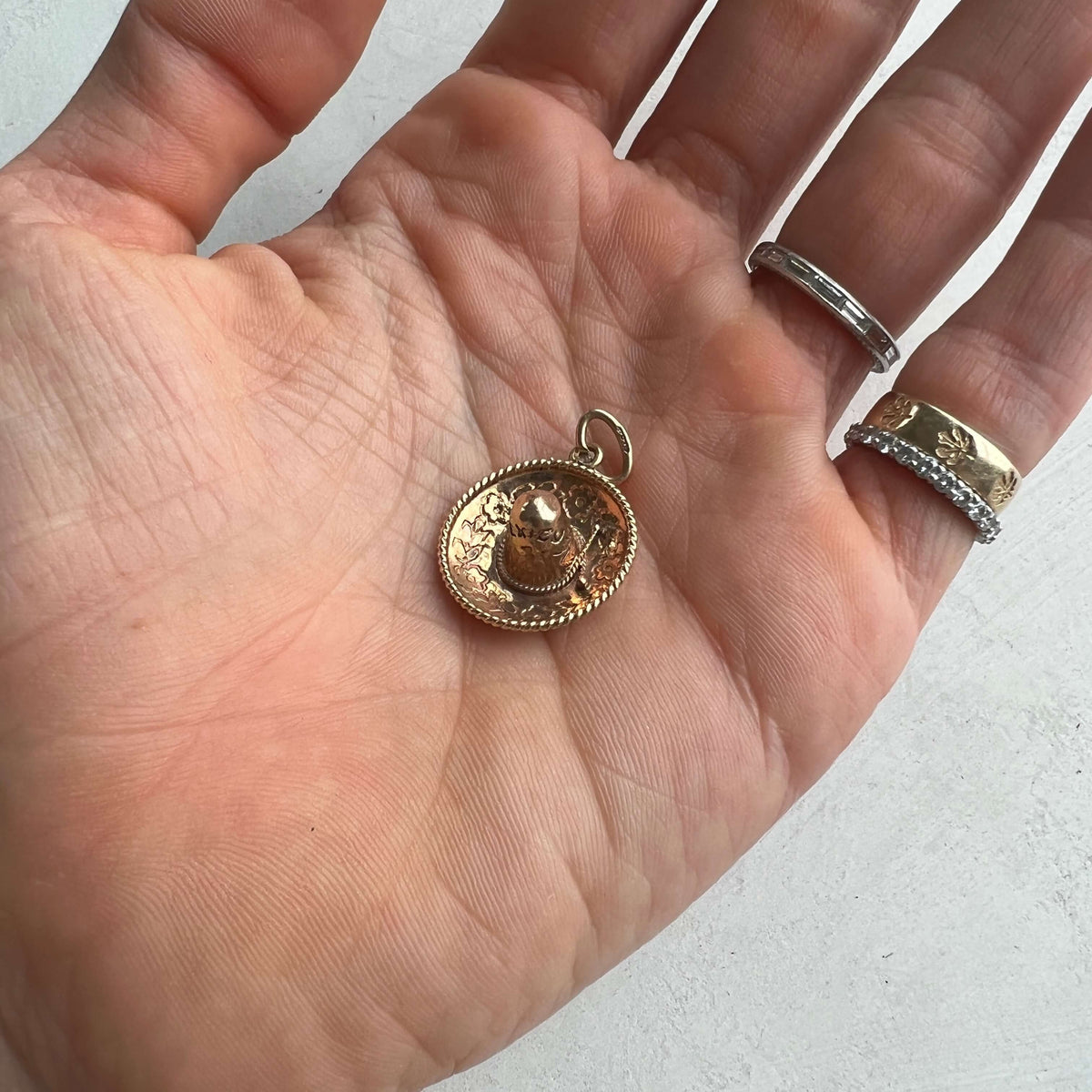 14k gold Sombrero Charm
