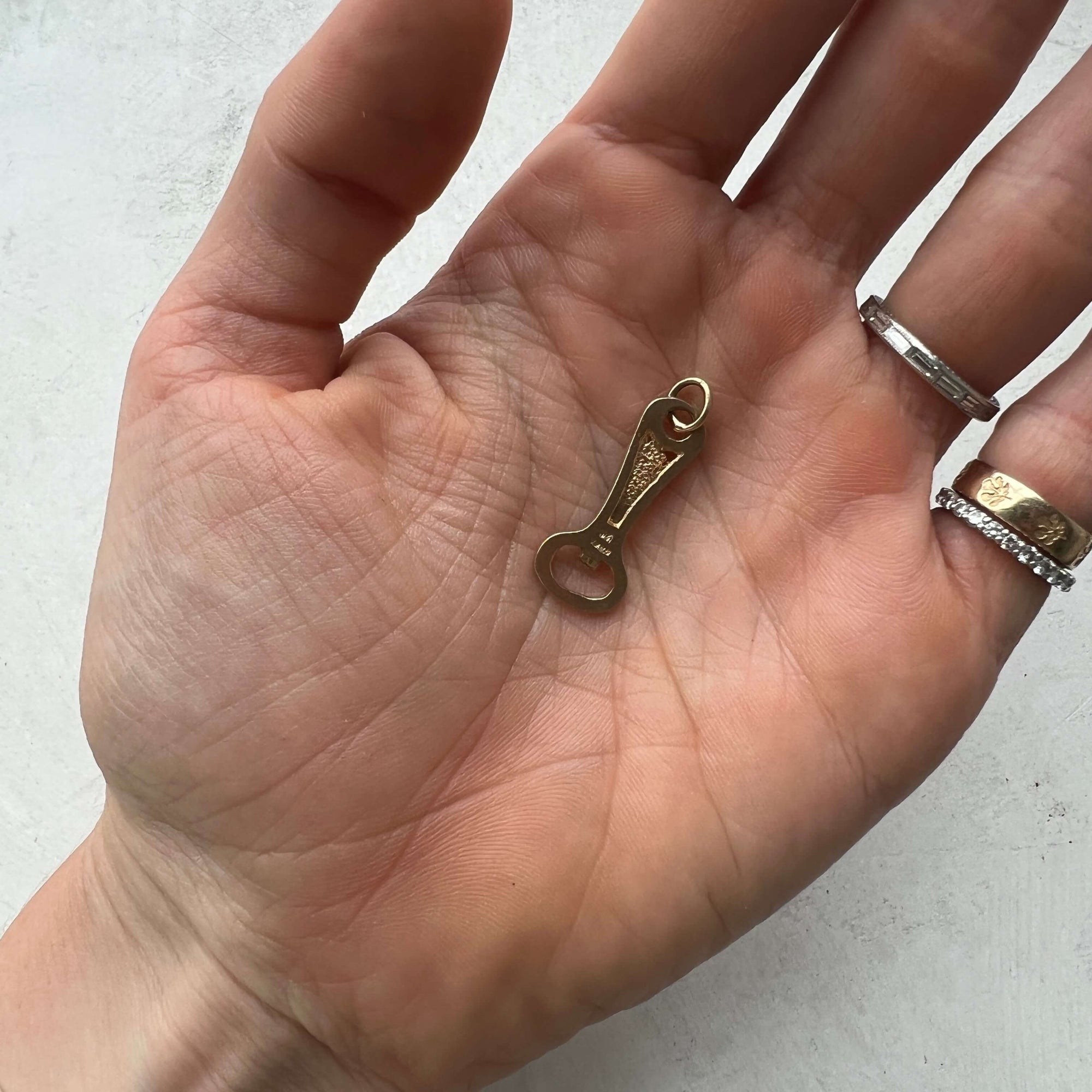 Vintage Gold Bottle Opener by Fewer Finer