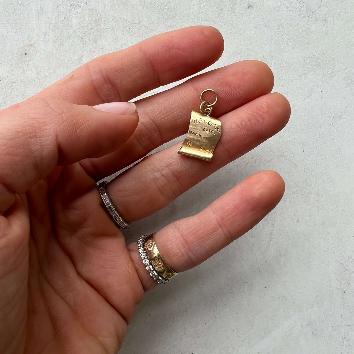 SOLD Vintage Diploma Charm