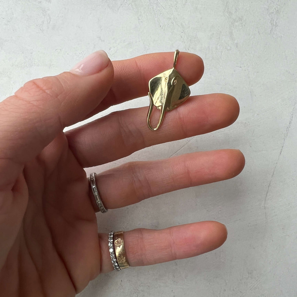 Gold Vintage Stingray Charm