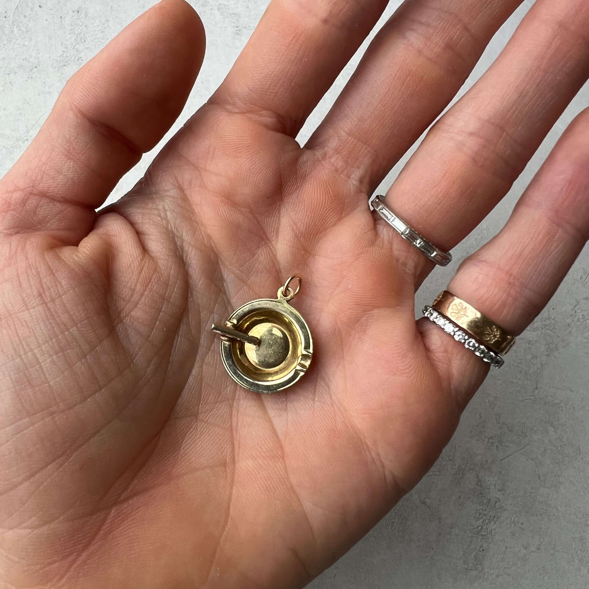Gold Vintage Ashtray Charm