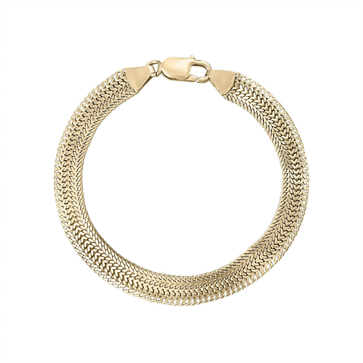 Vintage Flat Gold Bracelet by Fewer Finer