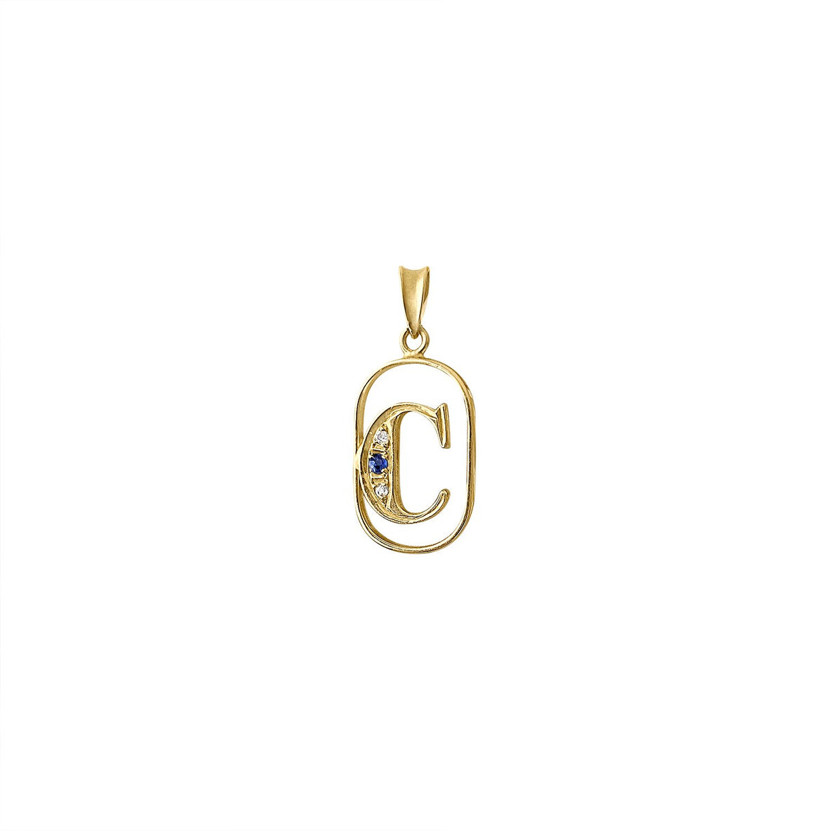 Vintage Framed Letter "C" Charm by Fewer Finer