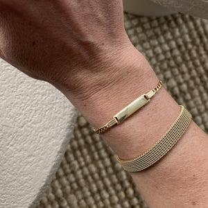 14k Gold ID Tag Bracelet for Women