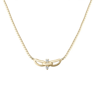 Vintage Gold and Diamond Necklace by Fewer Finer