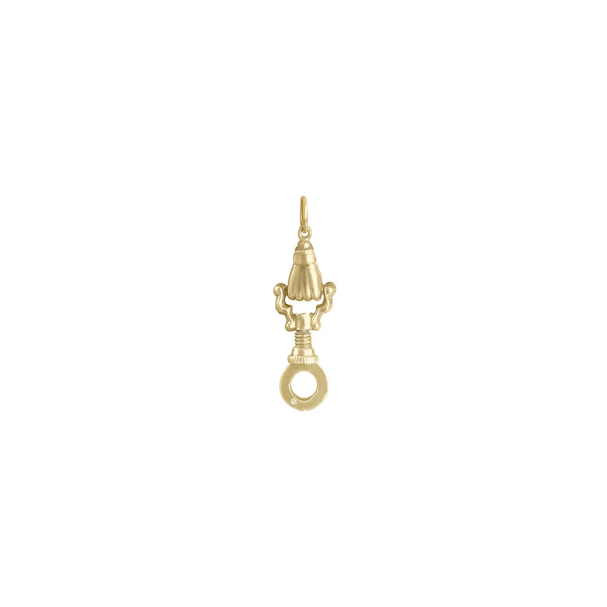 Vintage Hand Charm with Opening Charm Holder by Fewer Finer