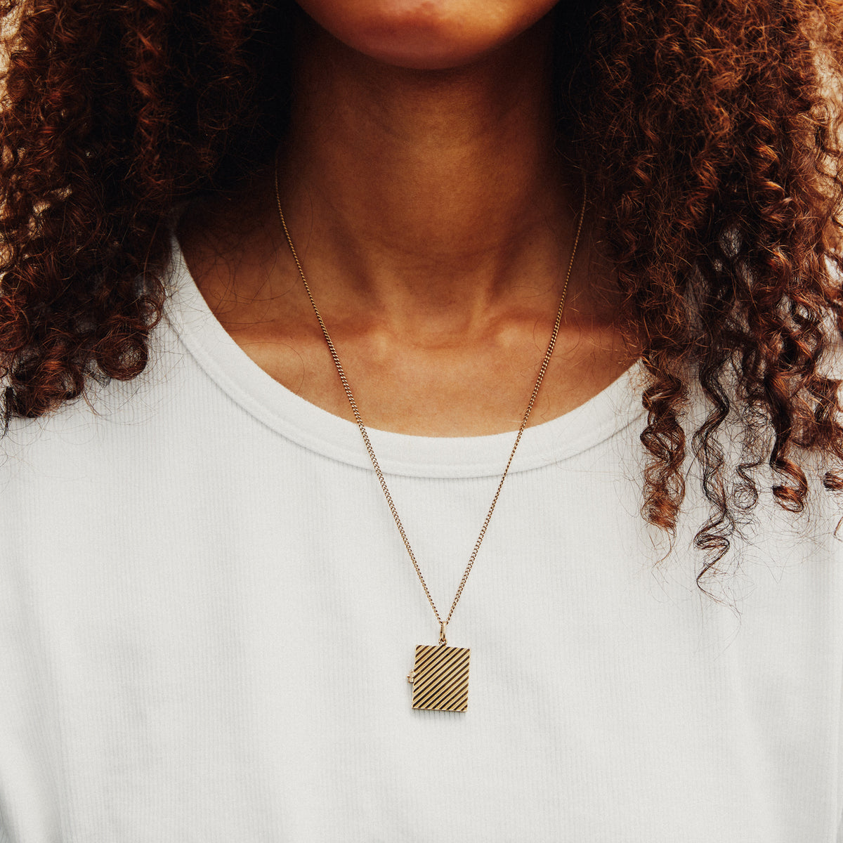 Textured Rectangular Locket