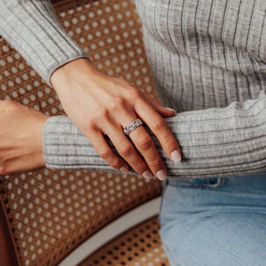 Vintage 14k White Gold and Diamond Ring for Women