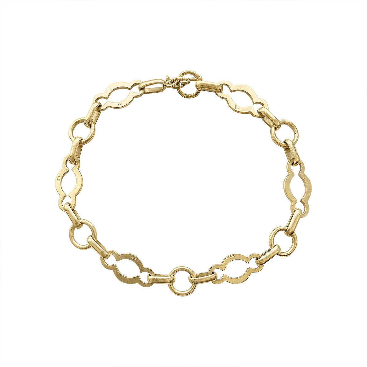 Vintage Tri-Shaped 18K Bracelet by Fewer Finer