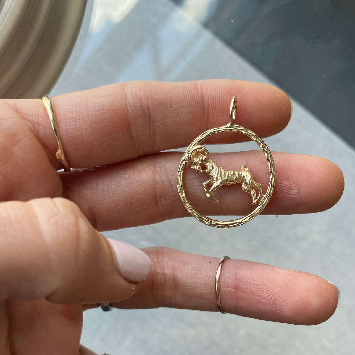 Vintage Aries Ram Charm for Women