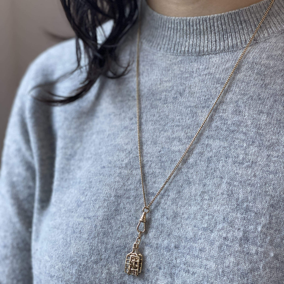 Vintage BBQ Grill Basket Charm for Women