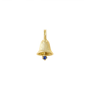 Vintage Bell Charm with Sapphire by Fewer Finer