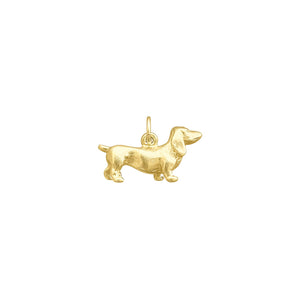 Vintage Bobbed Tail Dachshund Dog Charm by Fewer Finer