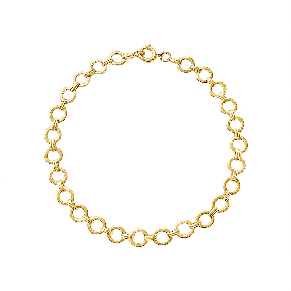 Vintage 18K Round Link Bracelet by Fewer Finer