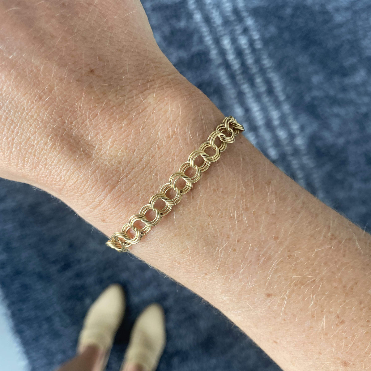 Vintage 14k Gold Classic Charm Bracelet 