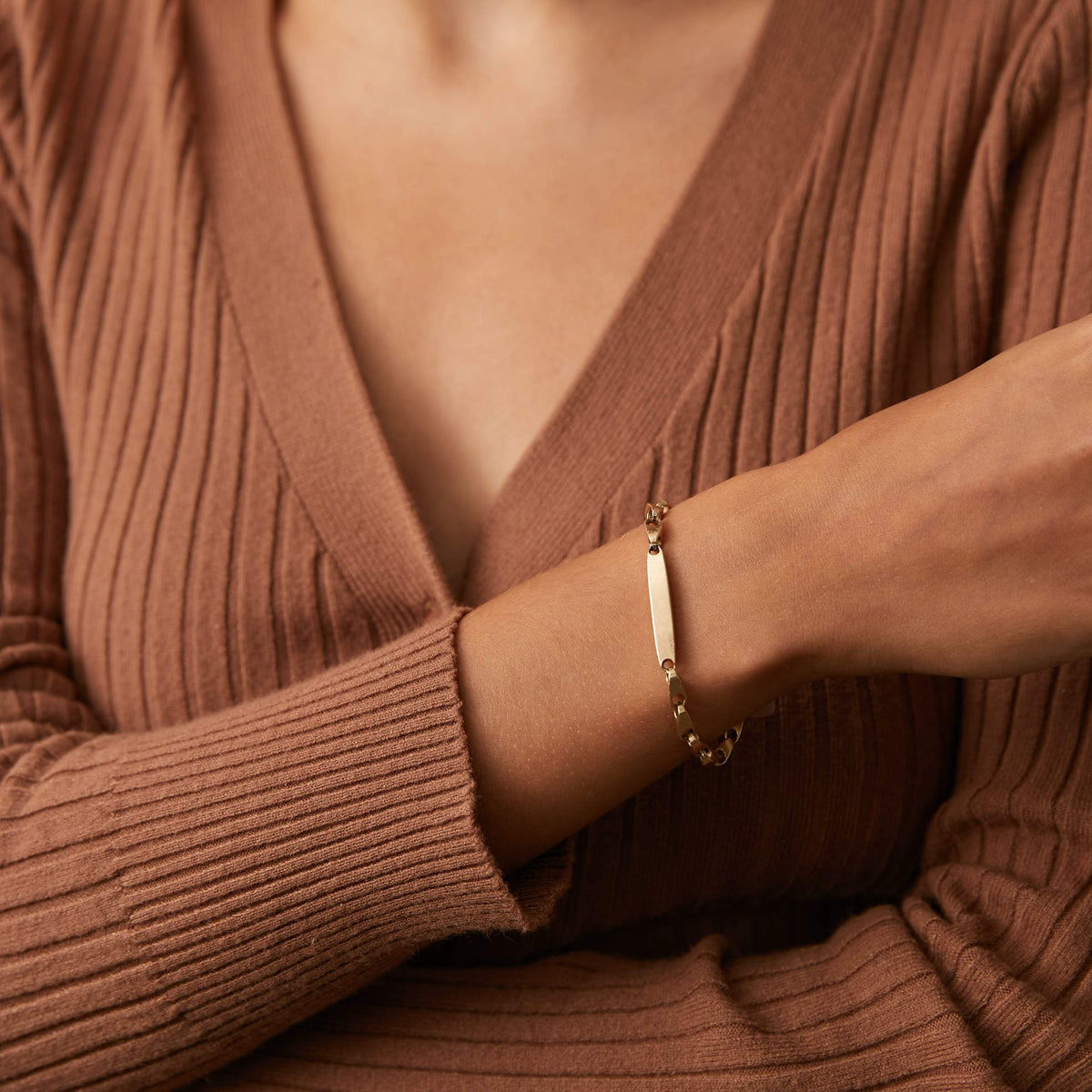 Vintage Heavy Link ID Bracelet for Women and Men