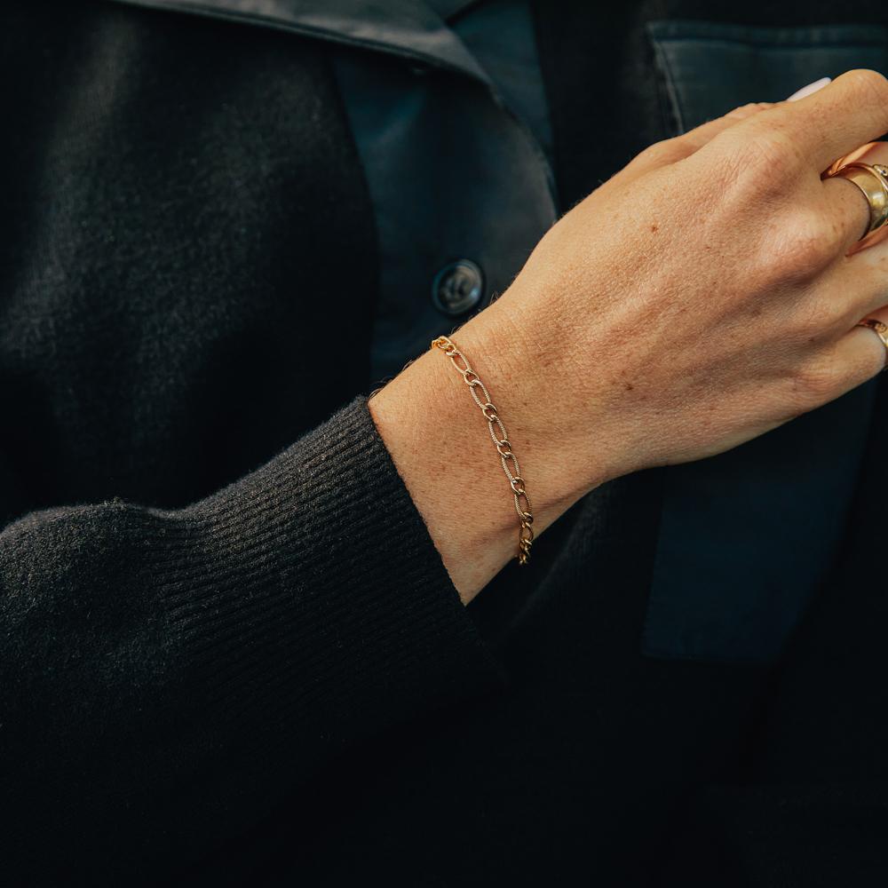 Vintage Milgrain Link Bracelet by Fewer Finer