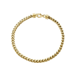Vintage Rounded Wheat Chain Bracelet by Fewer Finer