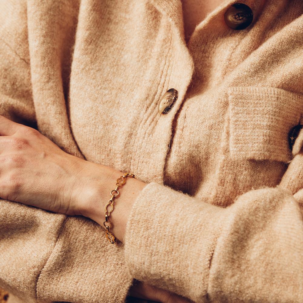 Vintage Unique Tri-Shaped 18K Bracelet  by Fewer Finer