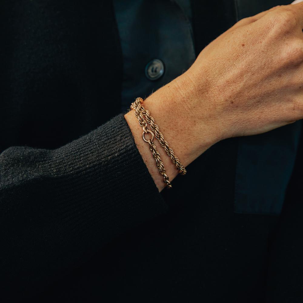 Vintage Twist Chain Double Wrap Bracelet for Women