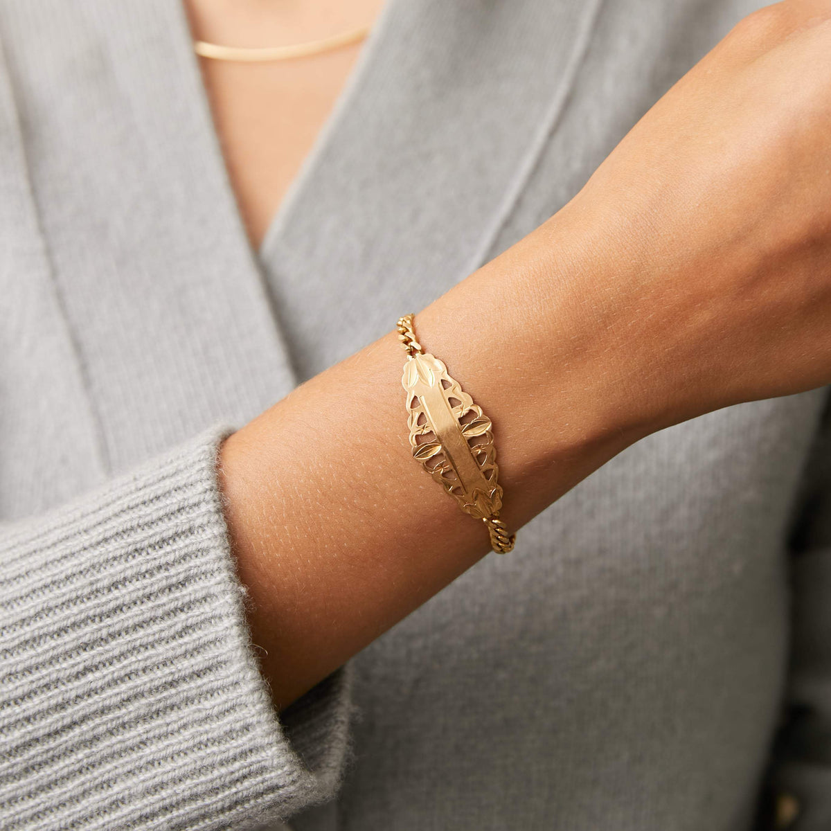 Vintage Victorian ID Bracelet for Women