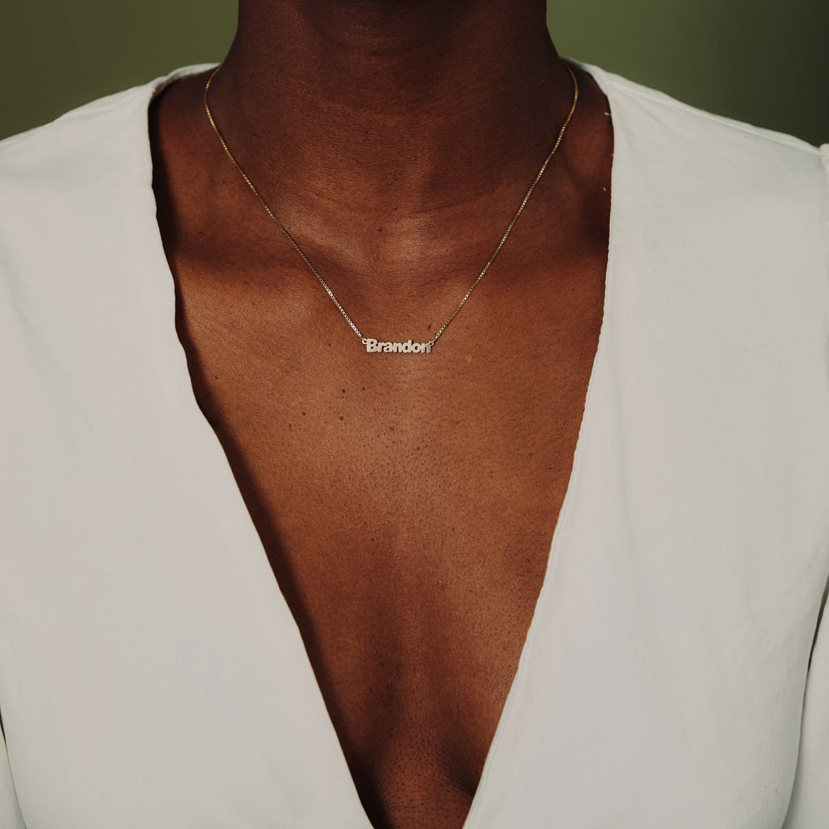 Vintage Brandon Nameplate Necklace for Women and Men