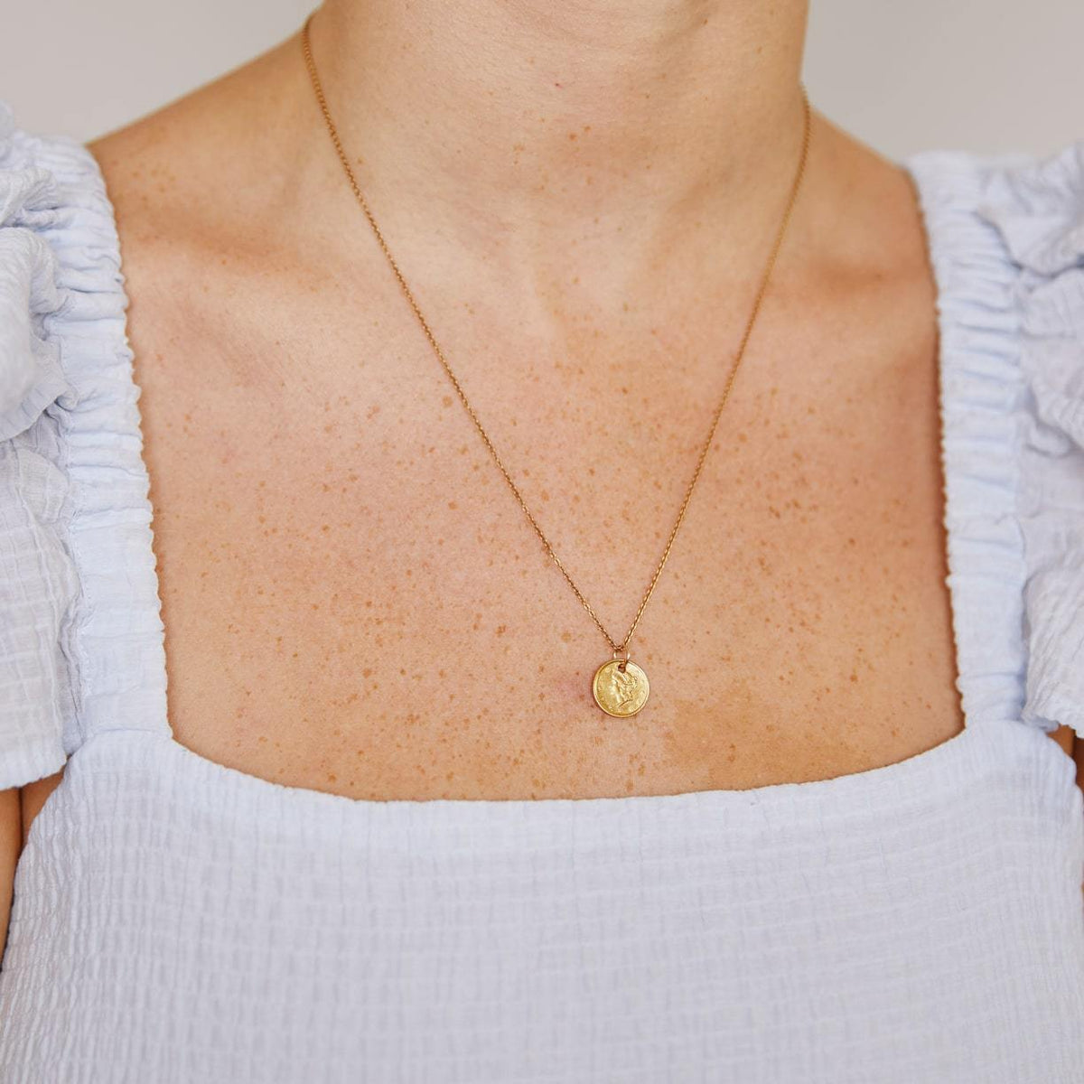 Vintage 1854 $1 Coin Charm for Women