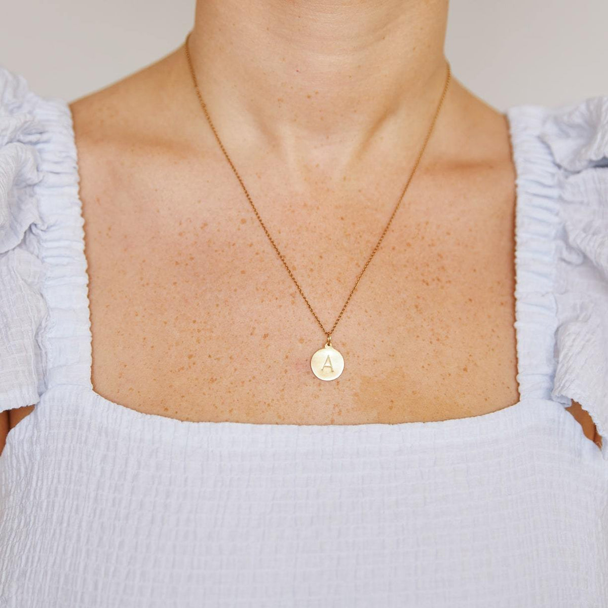 Vintage Letter "A" Circle Charm for Women