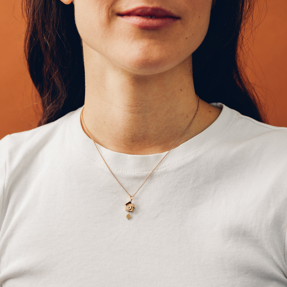 Vintage Cuckoo Clock Charm for Women