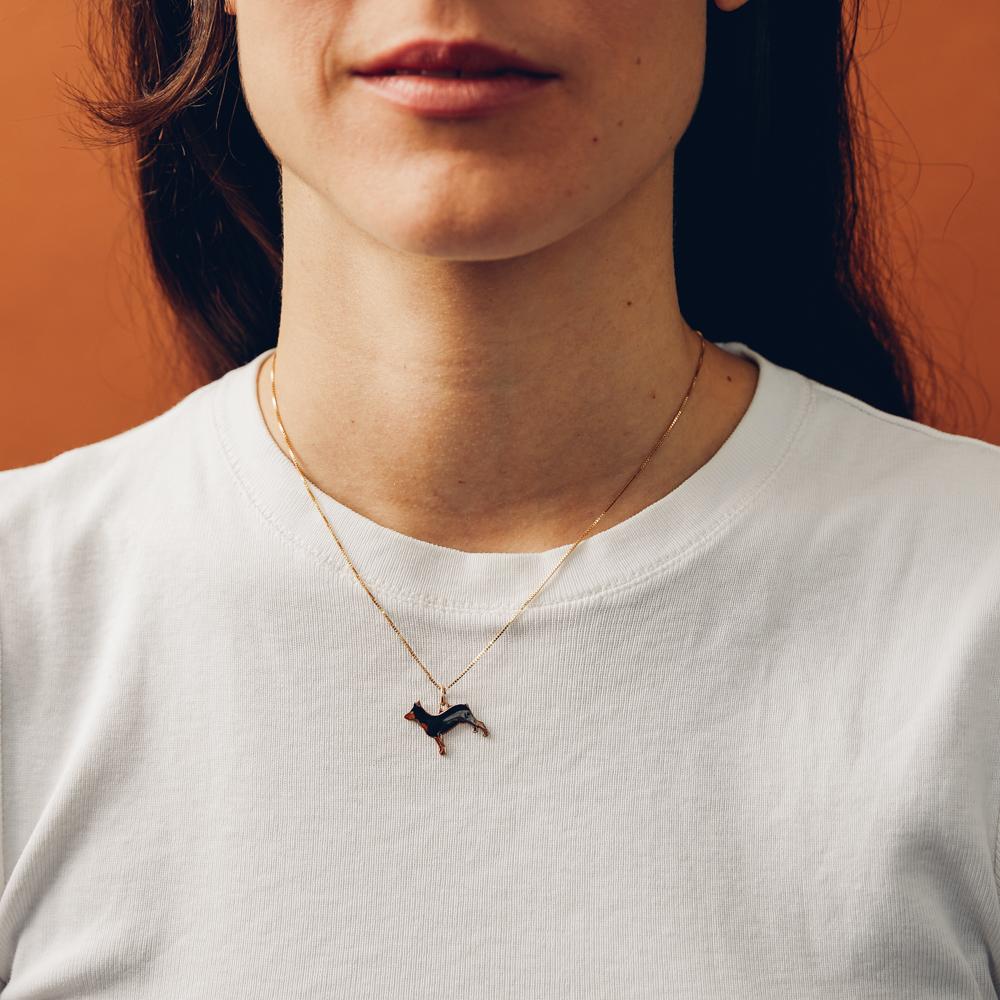 Vintage Doberman Charm for Women