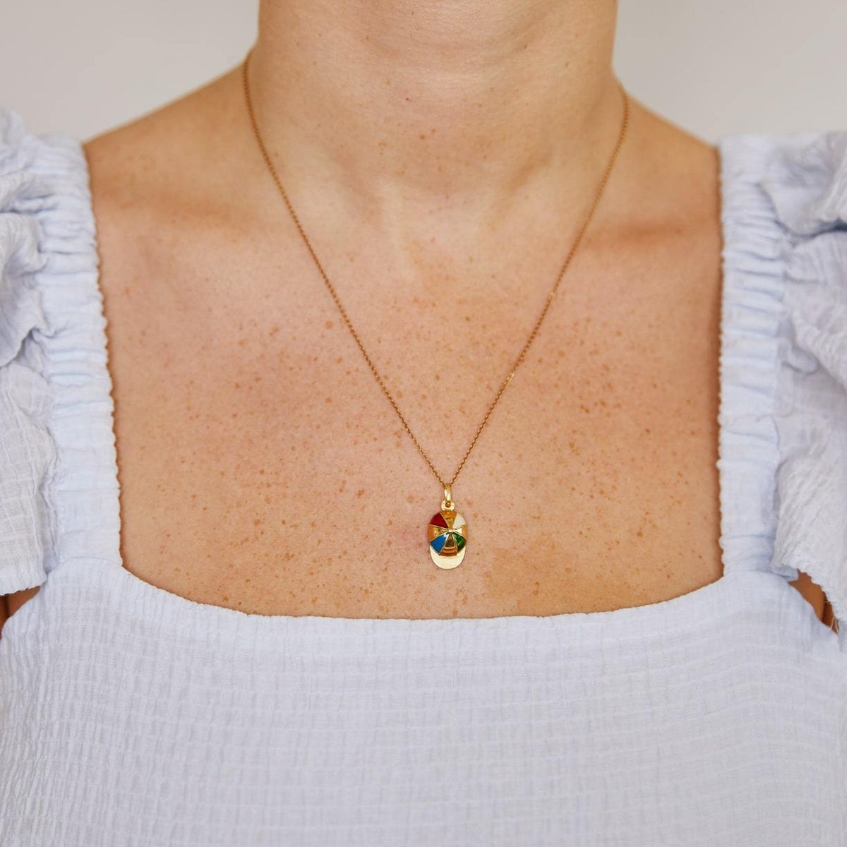 Vintage Enamel Jockey Cap Charm for Women