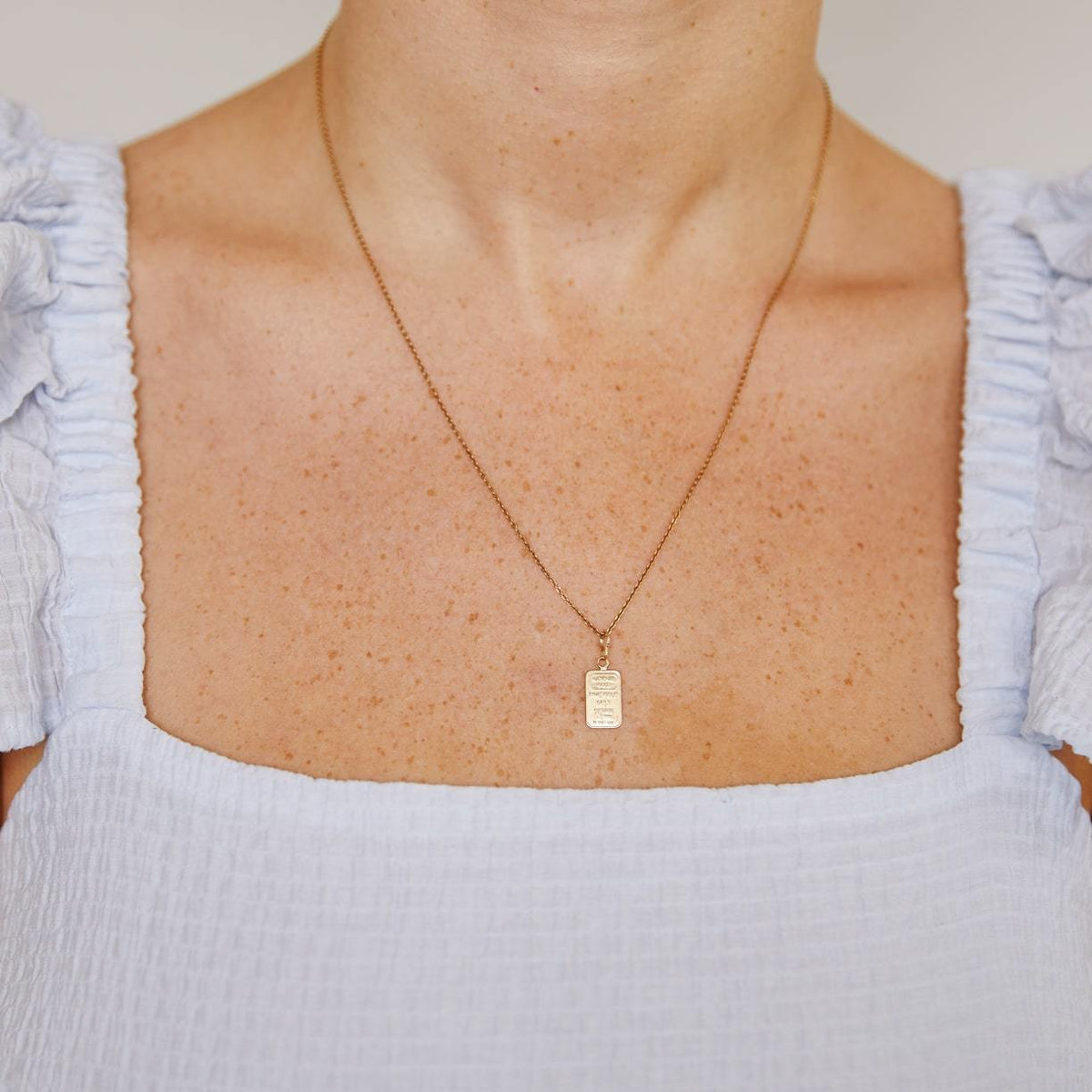 Vintage Gold Bar Charm for Women